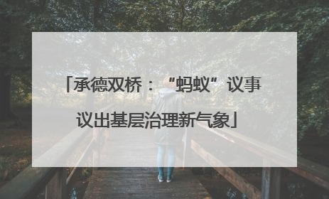 承德双桥：“蚂蚁”议事 议出基层治理新气象