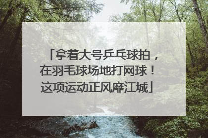 拿着大号乒乓球拍，在羽毛球场地打网球！这项运动正风靡江城