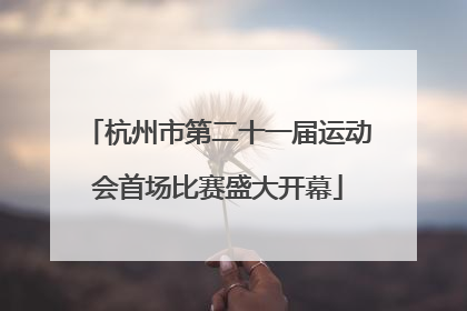 杭州市第二十一届运动会首场比赛盛大开幕