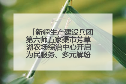 新疆生产建设兵团第六师五家渠市芳草湖农场综治中心开启为民服务、多元解纷“超市”新体验
