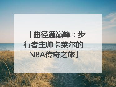 曲径通巅峰：步行者主帅卡莱尔的NBA传奇之旅