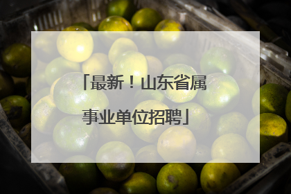 最新！山东省属事业单位招聘