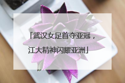 武汉女足首夺亚冠，江大精神闪耀亚洲