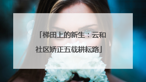 梯田上的新生：云和社区矫正五载耕耘路