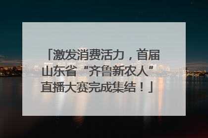 激发消费活力，首届山东省“齐鲁新农人”直播大赛完成集结！