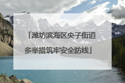 潍坊滨海区央子街道多举措筑牢安全防线