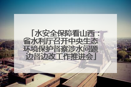 水安全保障看山西：省水利厅召开中央生态环境保护督察涉水问题边督边改工作推进会