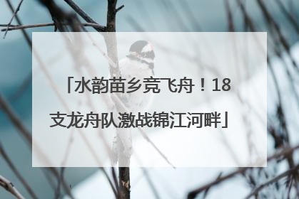 水韵苗乡竞飞舟！18支龙舟队激战锦江河畔