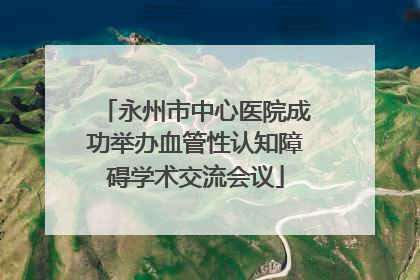 永州市中心医院成功举办血管性认知障碍学术交流会议