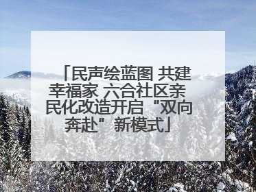 民声绘蓝图 共建幸福家 六合社区亲民化改造开启“双向奔赴”新模式