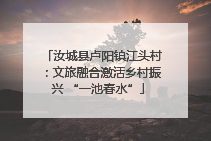 汝城县卢阳镇江头村：文旅融合激活乡村振兴 “一池春水”