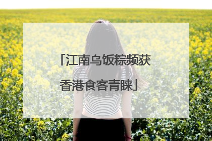 江南乌饭粽频获香港食客青睐