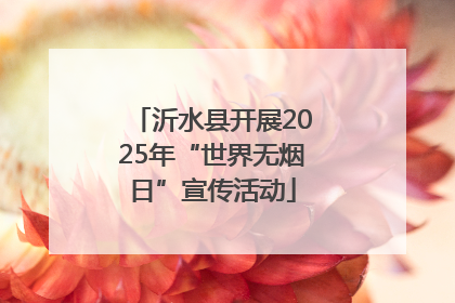 沂水县开展2025年“世界无烟日”宣传活动