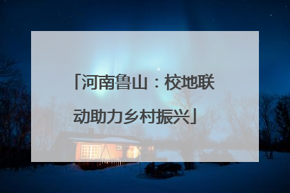 河南鲁山：校地联动助力乡村振兴