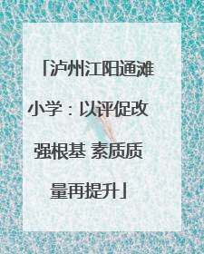 泸州江阳通滩小学：以评促改强根基 素质质量再提升