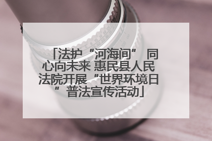 法护“河海间” 同心向未来 惠民县人民法院开展“世界环境日”普法宣传活动
