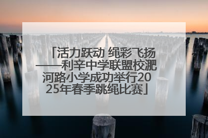 活力跃动 绳彩飞扬——利辛中学联盟校淝河路小学成功举行2025年春季跳绳比赛