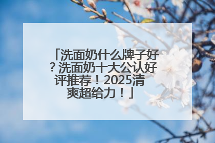 洗面奶什么牌子好？洗面奶十大公认好评推荐！2025清爽超给力！
