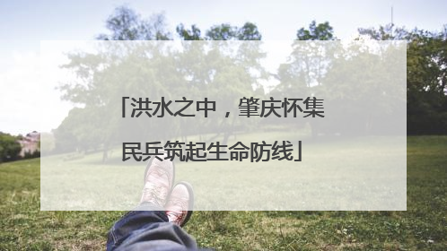 洪水之中，肇庆怀集民兵筑起生命防线
