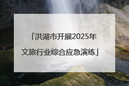 洪湖市开展2025年文旅行业综合应急演练