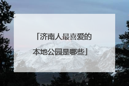 济南人最喜爱的本地公园是哪些