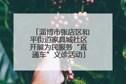 淄博市张店区和平街道家具城社区开展为民服务“直通车”义诊活动