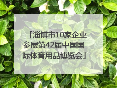 淄博市10家企业参展第42届中国国际体育用品博览会