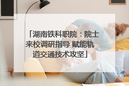 湖南铁科职院：院士来校调研指导 赋能轨道交通技术攻坚