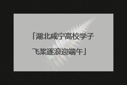 湖北咸宁高校学子飞桨逐浪迎端午