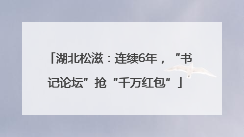 湖北松滋：连续6年，“书记论坛”抢“千万红包”