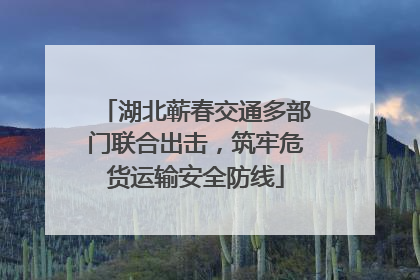 湖北蕲春交通多部门联合出击，筑牢危货运输安全防线