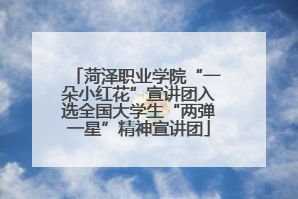 菏泽职业学院“一朵小红花”宣讲团入选全国大学生“两弹一星”精神宣讲团