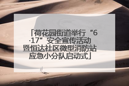 荷花园街道举行“6·17”安全宣传活动暨恒达社区微型消防站应急小分队启动式