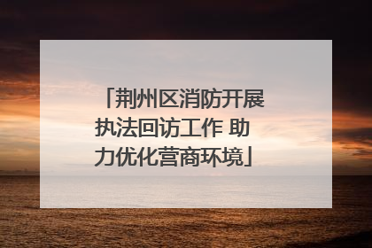 荆州区消防开展执法回访工作 助力优化营商环境