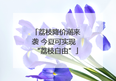 荔枝降价潮来袭 今夏可实现“荔枝自由”