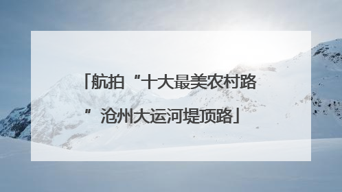 航拍“十大最美农村路”沧州大运河堤顶路