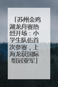 苏州金鸡湖龙舟赛热烈开场：小学生队伍首次参赛，上海龙获国际组冠亚军