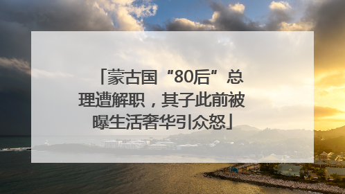 蒙古国“80后”总理遭解职，其子此前被曝生活奢华引众怒