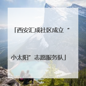 西安汇成社区成立“小太阳”志愿服务队