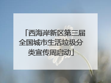 西海岸新区第三届全国城市生活垃圾分类宣传周启动