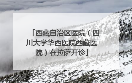 西藏自治区医院（四川大学华西医院西藏医院）在拉萨开诊