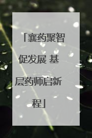 襄药聚智促发展 基层药师启新程