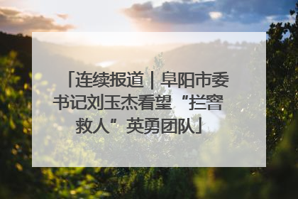 连续报道｜阜阳市委书记刘玉杰看望“拦窨救人”英勇团队