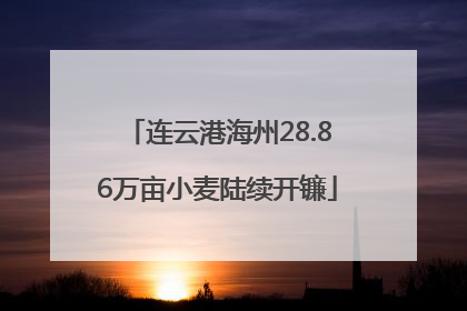 连云港海州28.86万亩小麦陆续开镰