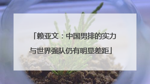 赖亚文：中国男排的实力与世界强队仍有明显差距