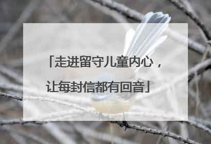 走进留守儿童内心，让每封信都有回音