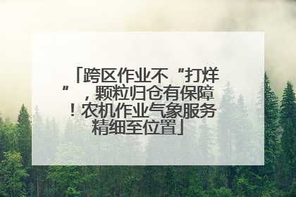 跨区作业不“打烊”，颗粒归仓有保障！农机作业气象服务精细至位置