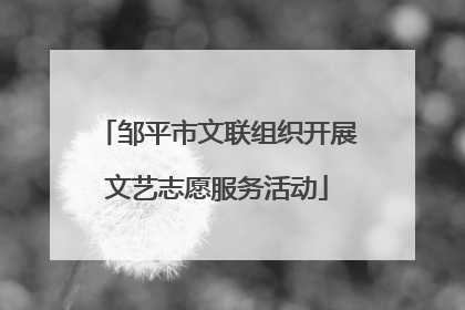 邹平市文联组织开展文艺志愿服务活动