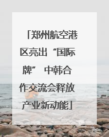 郑州航空港区亮出“国际牌” 中韩合作交流会释放产业新动能