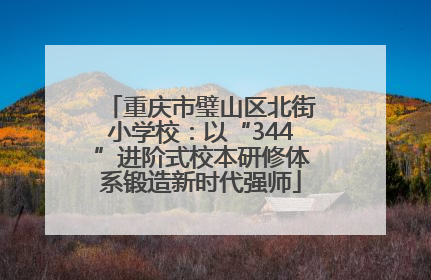 重庆市璧山区北街小学校：以“344”进阶式校本研修体系锻造新时代强师